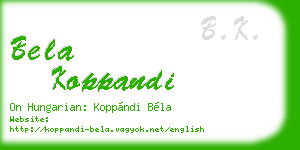 bela koppandi business card